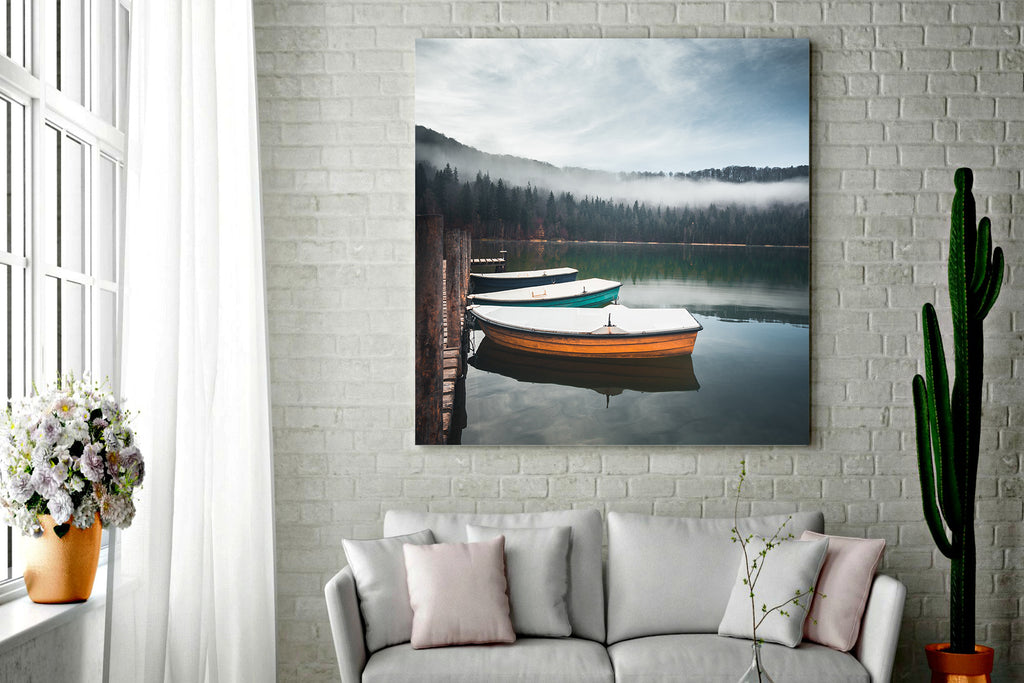 Poster Natur - Boot Wasser See Idylle 1